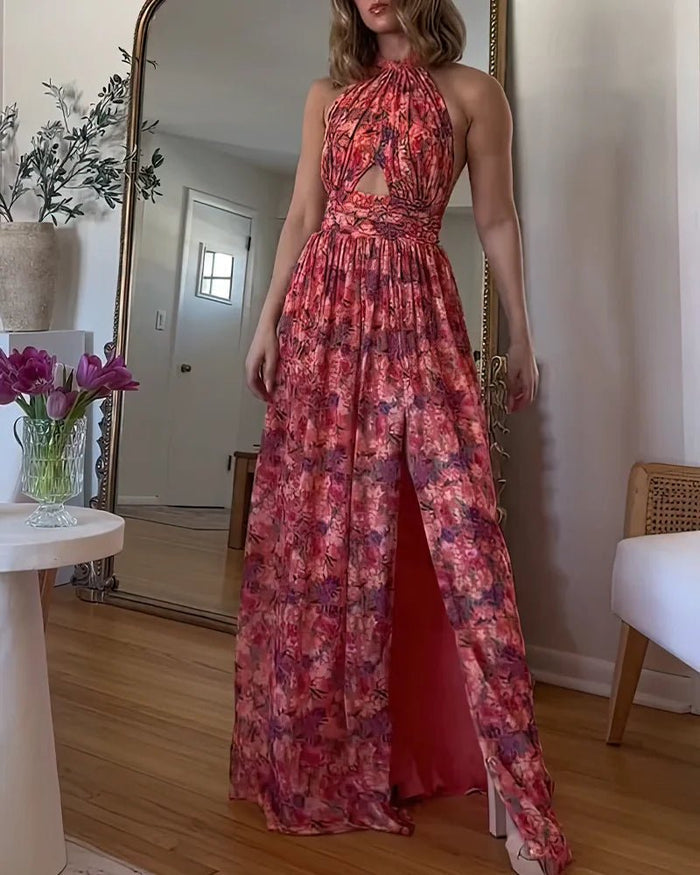 Luna | Vestido Maxi con Estampado Floral