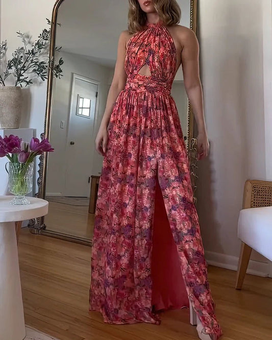 Luna | Vestido Maxi con Estampado Floral