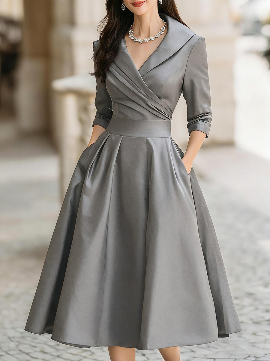 SCARLETT – VESTIDO MIDI DE FIRMA ELEGANTE