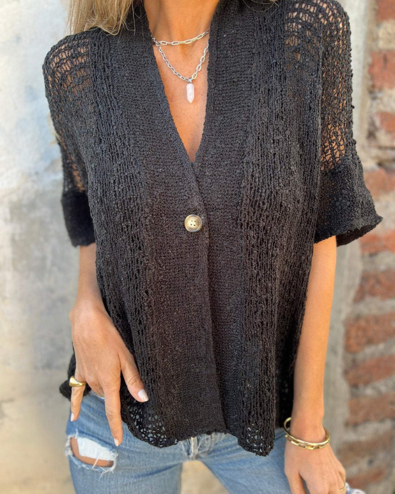 LINDSY - TOP ELEGANTE TEXTURIZADO