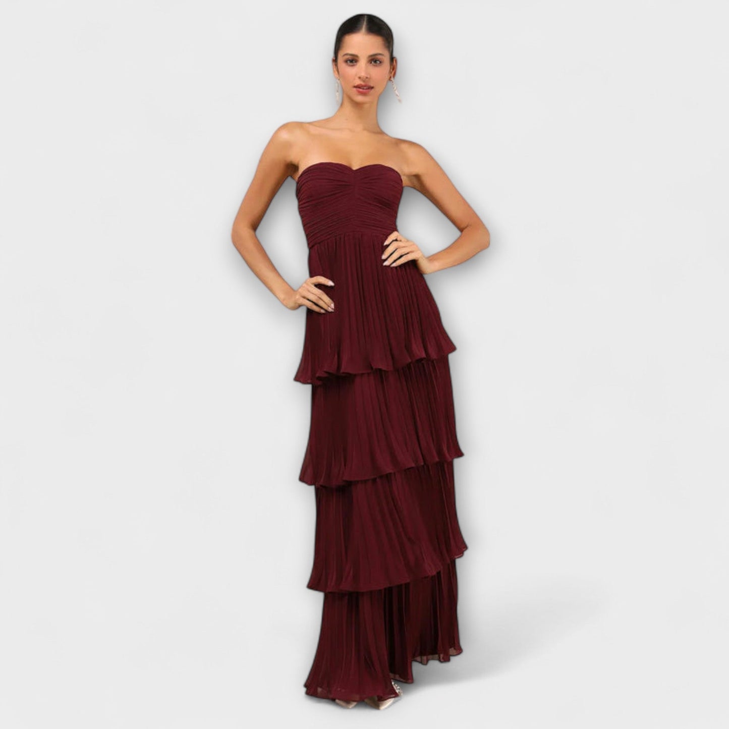 Lorena - Vestido Maxi Sin Mangas con Volantes