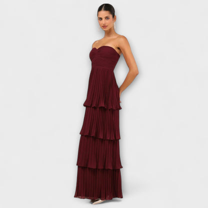 Lorena - Vestido Maxi Sin Mangas con Volantes