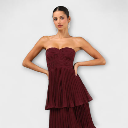 Lorena - Vestido Maxi Sin Mangas con Volantes