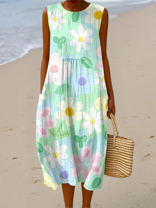 Erin | Vestido Midi en Floración Pastel