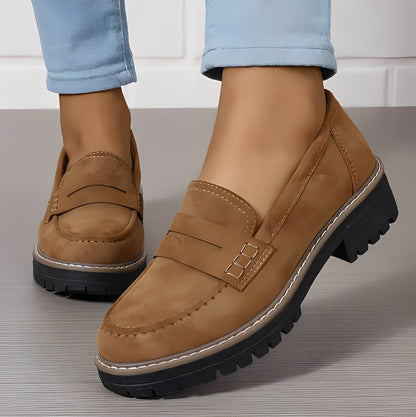 Elise - Elegantes mocasines con plataforma mate para mujer