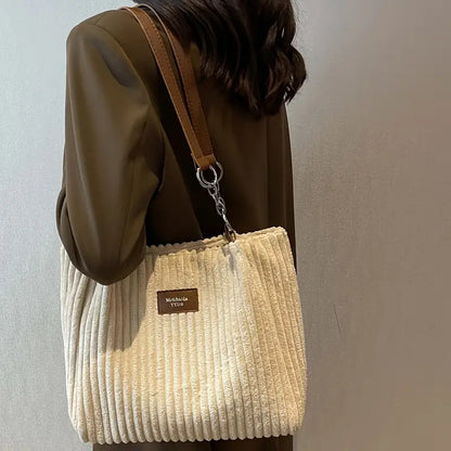 Onyx - Bolsa de Mano de Corduroy de Gran Capacidad