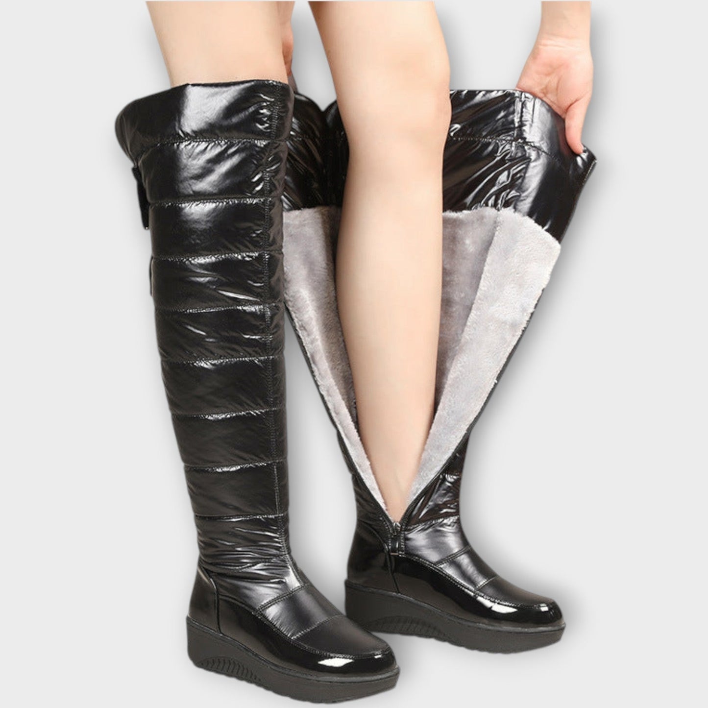 Botas de Invierno Forradas de Fleece Hasta la Rodilla
