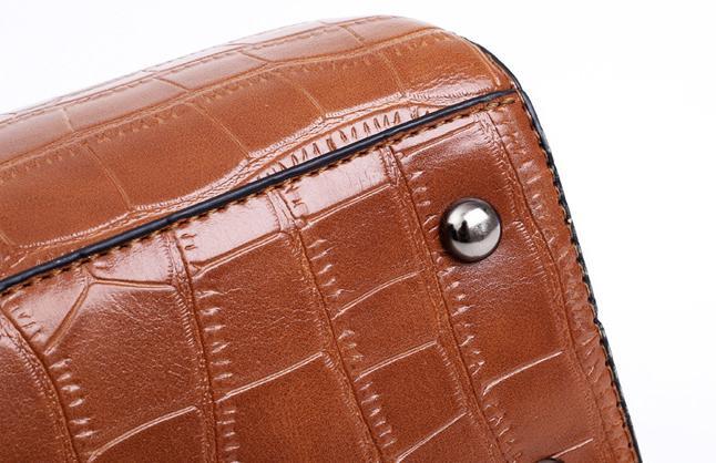 Palmer - Set de bolso de 4 piezas con patrón de cocodrilo
