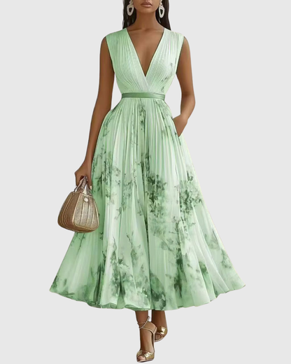 Abito Longue Plissée Élégante Rowella - Maxi Abito Fluido Donna