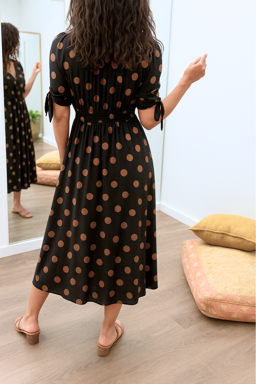 MAYA – VESTIDO MIDI POLKA SPOTLIGHT