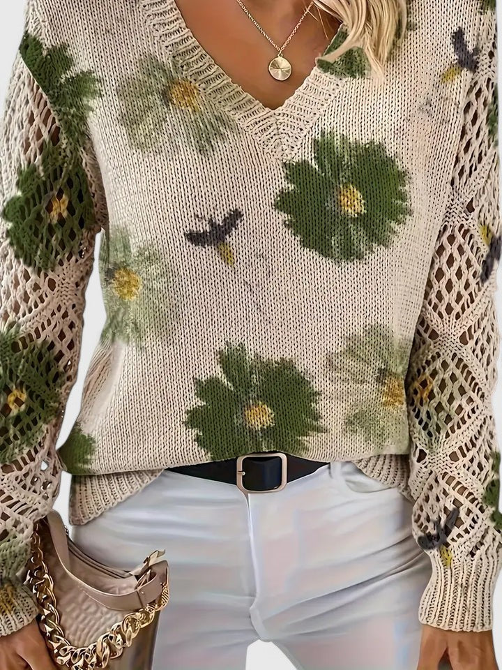 CHARLIE – SUÉTER DE PUNTO CON ENCANTO FLORAL