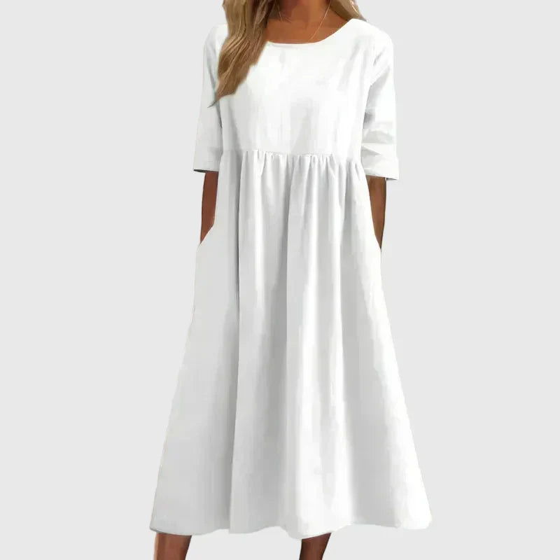 Joy | Vestido Midi Atemporal Fluyente