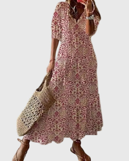Amalia | Vestido Maxi Boho Vintage de Verano