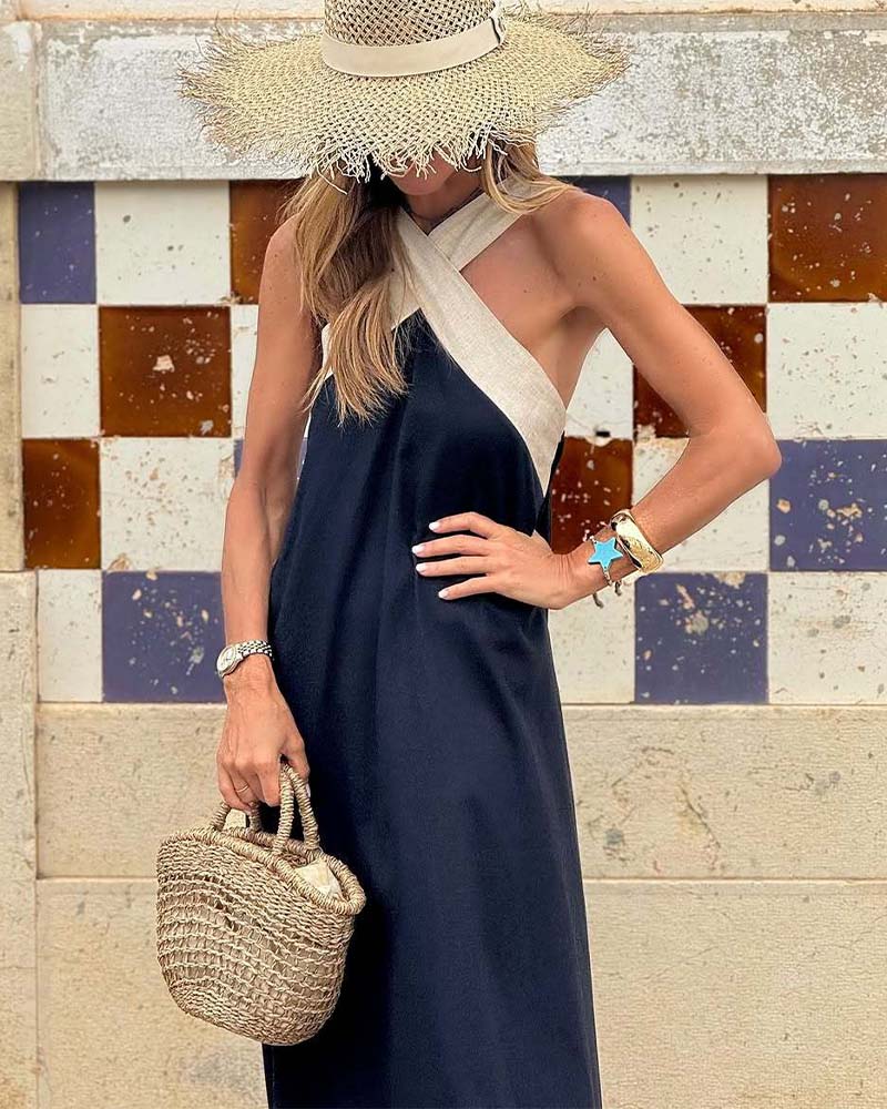 Sienna™ - Vestido de Cuello Cruzado