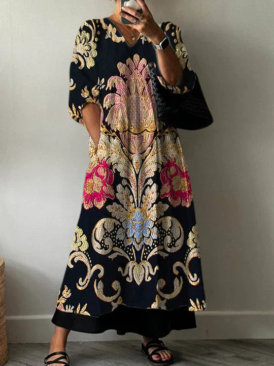 Clara | Vestido Estampado Elegante