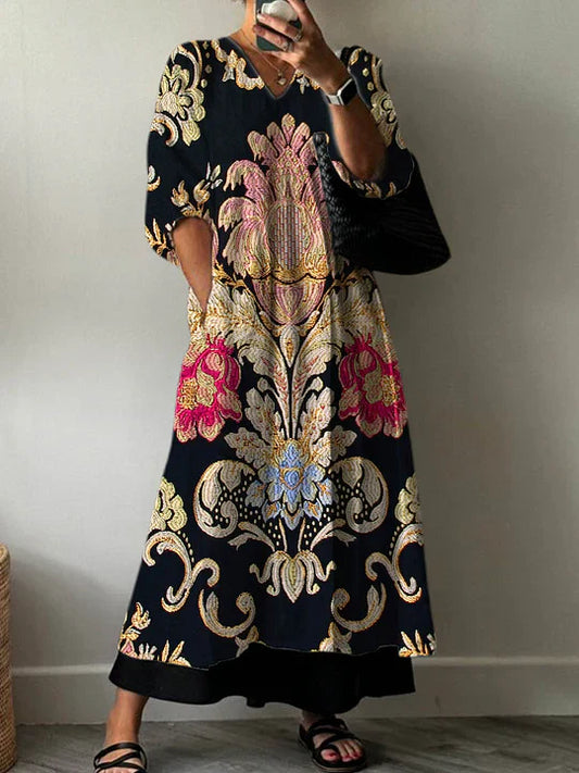 Clara | Vestido Estampado Elegante