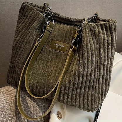 Onyx - Bolsa de Mano de Corduroy de Gran Capacidad