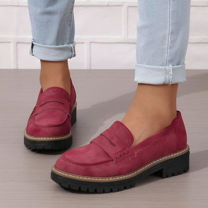 Elise - Elegantes mocasines con plataforma mate para mujer