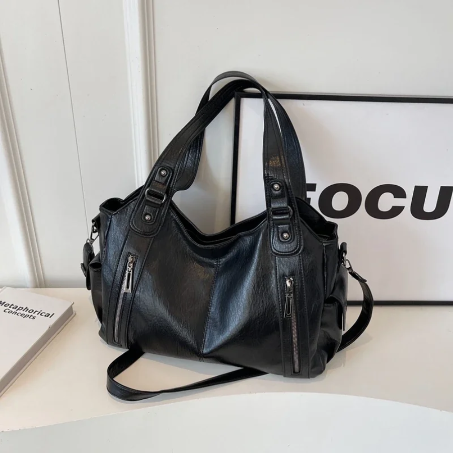 Uma - Bolso de Hombro de Gran Capacidad con Doble Cierre