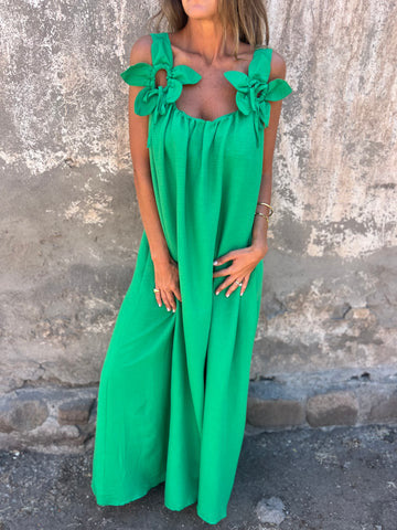 Vestido Floral Escote en U - Elegancia Atemporal