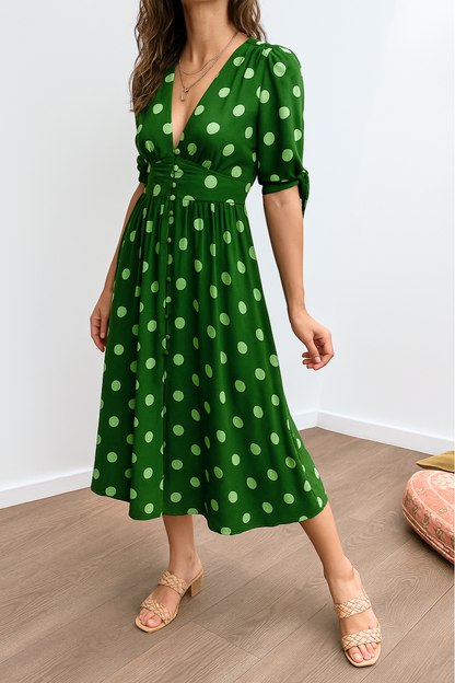 MAYA – VESTIDO MIDI POLKA SPOTLIGHT