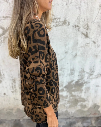 SERANA - BLUSA DE ESTAMPADO DE LEOPARDO