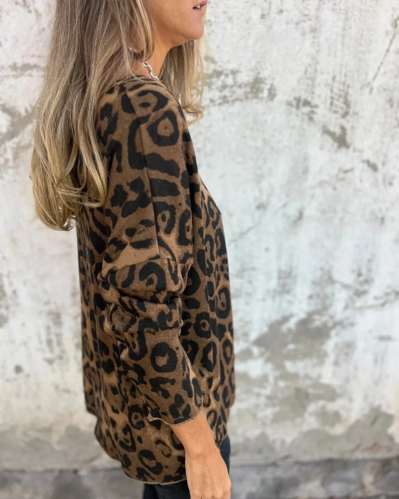 SERANA - BLUSA CON ESTAMPADO DE LEOPARDO