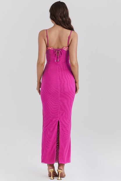 Fay | Vestido Maxi de Encaje con Abertura