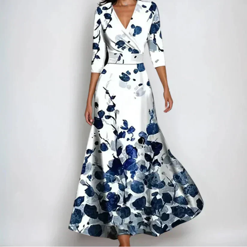 ISABELLA – VESTIDO ENVOLVENTE FLORECIDO ENCANTADO