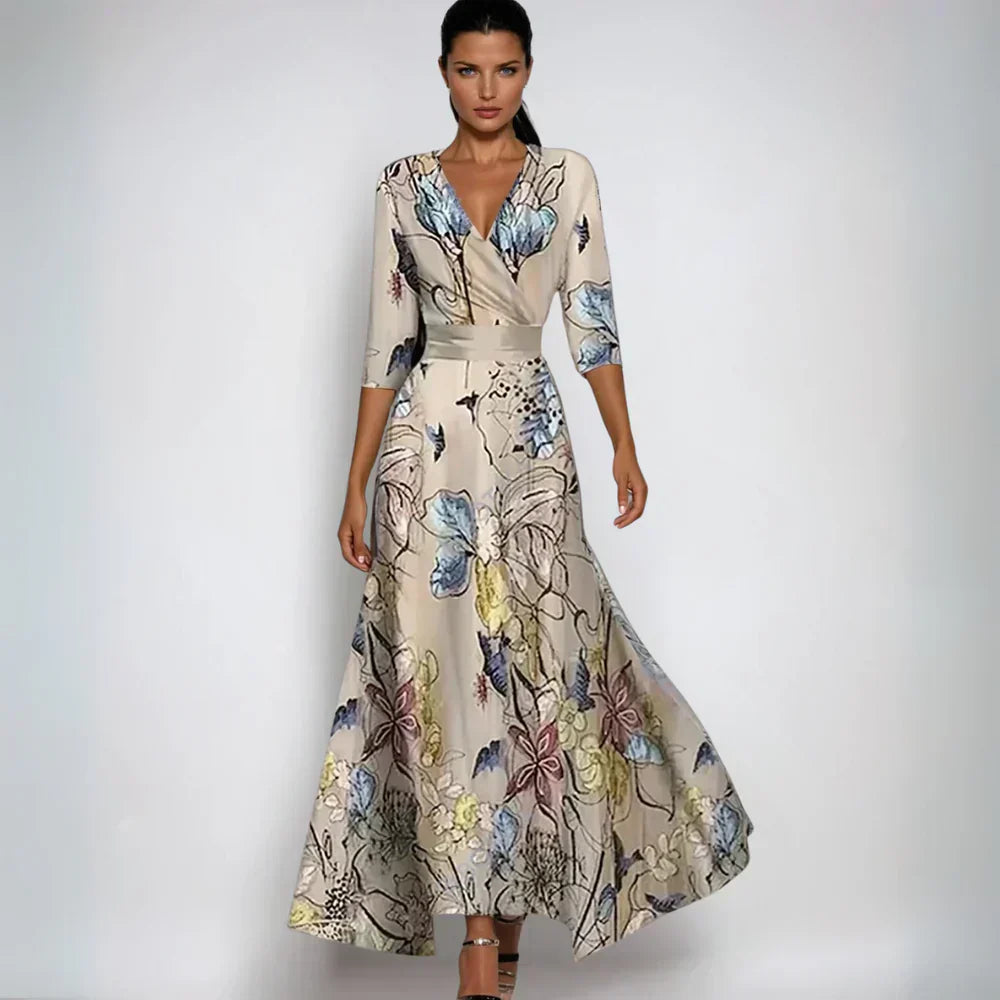 EMILIA - VESTIDO ENVOLVENTE CHIC FLORES