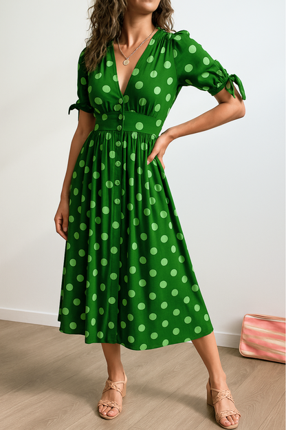 MAYA – VESTIDO MIDI POLKA SPOTLIGHT