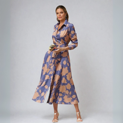 Floriza – Vestido Estilo Camisa Clásico