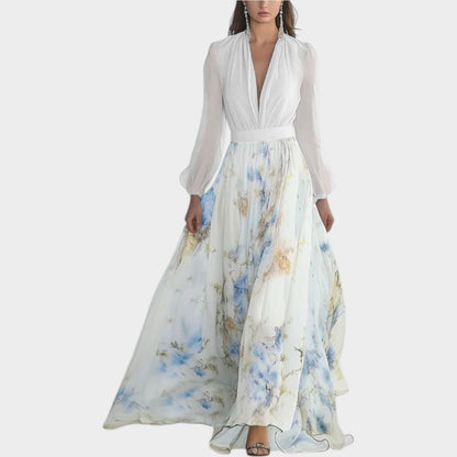 Vestido Maxi en Chiffon Floral