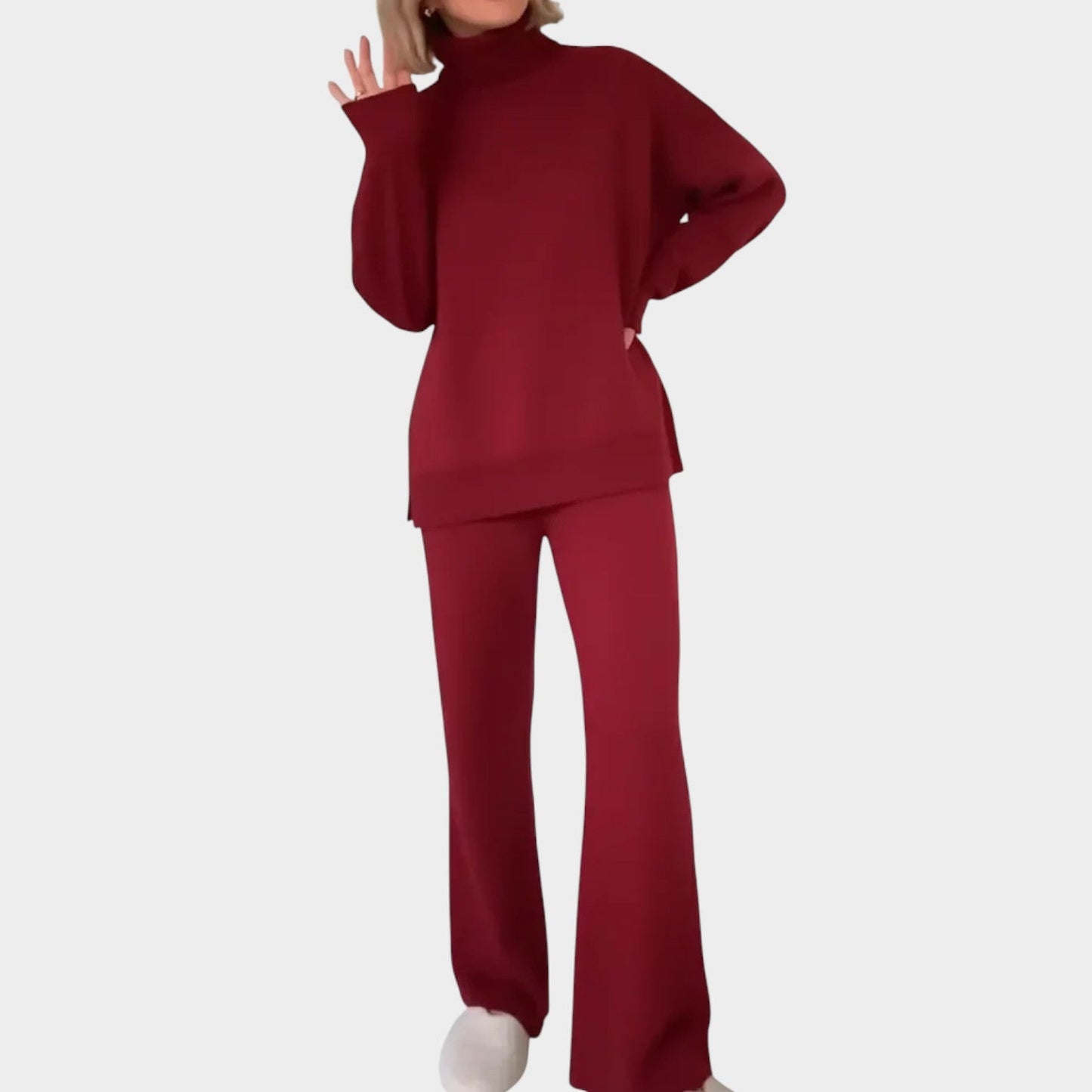 Conjunto de Lounge con Cuello Alto Relajado