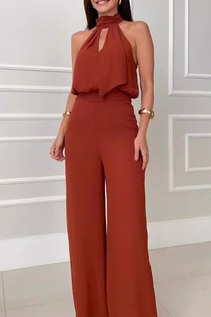 FENELLA – CONJUNTO SEXY DE DOS PIEZAS SIN MANGAS CON CUELLO HALTER