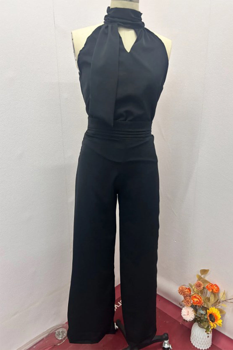 FENELLA – CONJUNTO SEXY DE DOS PIEZAS SIN MANGAS CON CUELLO HALTER