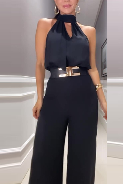FENELLA – CONJUNTO SEXY DE DOS PIEZAS SIN MANGAS CON CUELLO HALTER