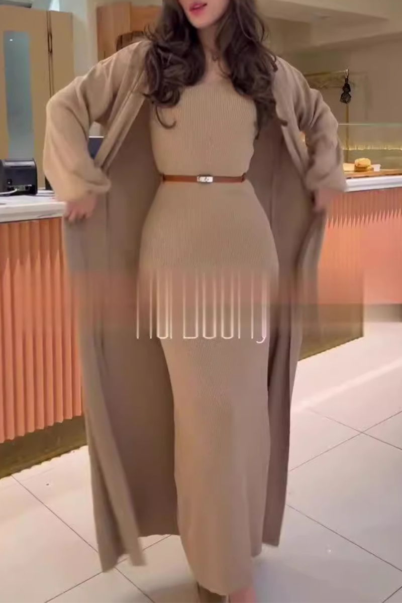 MILENA – CONJUNTO CASUAL DE CUELLO REDONDO Y MANGA LARGA
