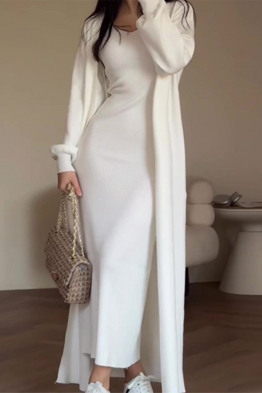 MILENA – CONJUNTO CASUAL DE CUELLO REDONDO Y MANGA LARGA