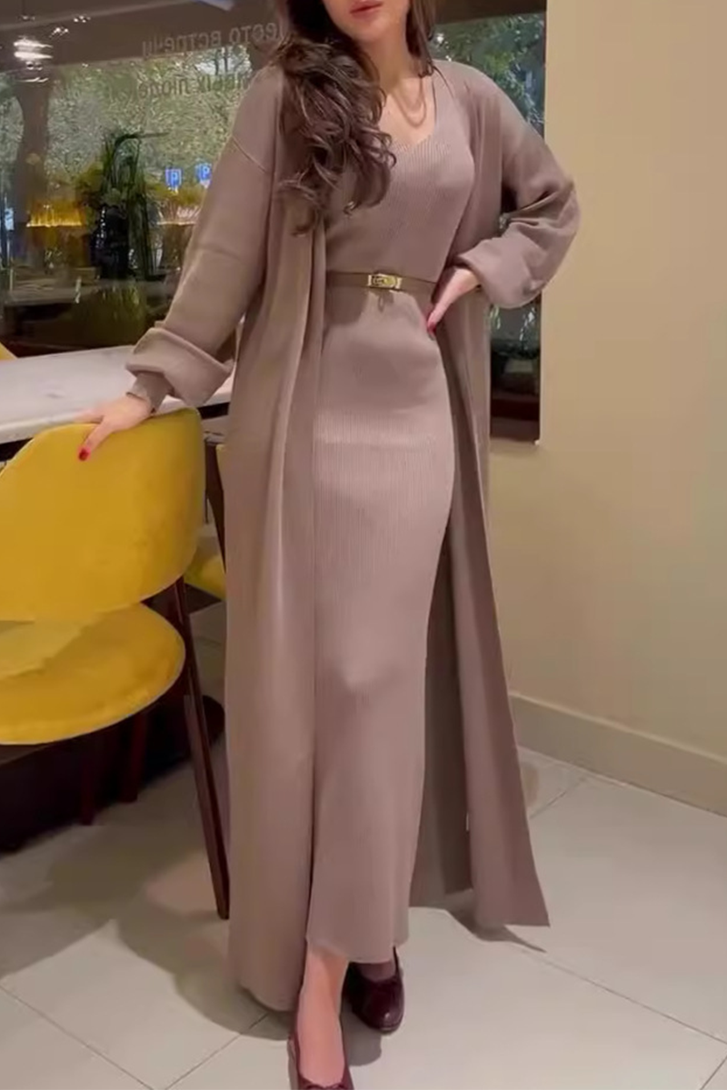 MILENA – CONJUNTO CASUAL DE CUELLO REDONDO Y MANGA LARGA