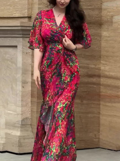 VIVIANA – VESTIDO MAXI ENVOLVENTE DE ELEGANCIA FLORAL