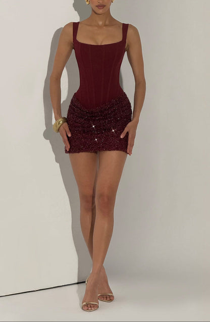 Patricia | Vestido mini de escote cuadrado