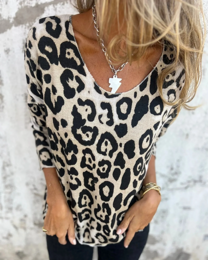 SERANA - BLUSA DE ESTAMPADO DE LEOPARDO