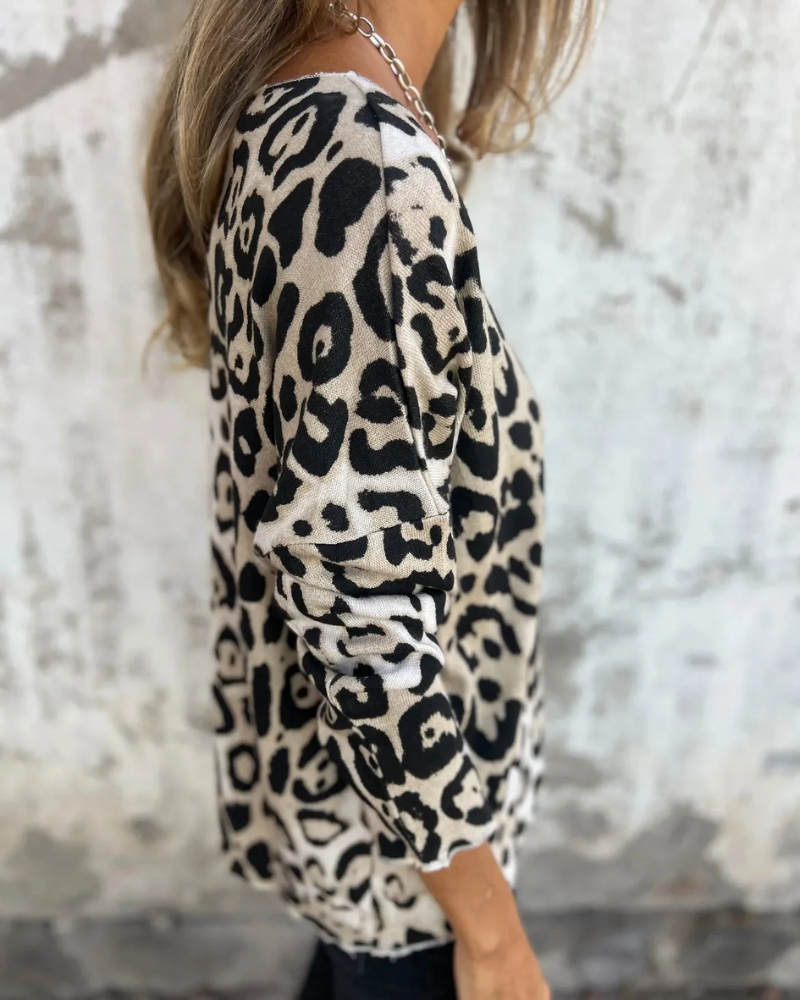 SERANA - BLUSA DE ESTAMPADO DE LEOPARDO