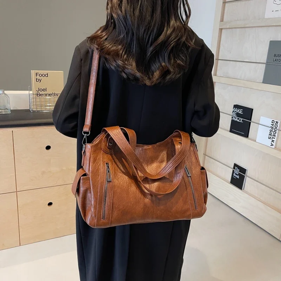 Uma - Bolso de Hombro de Gran Capacidad con Doble Cierre