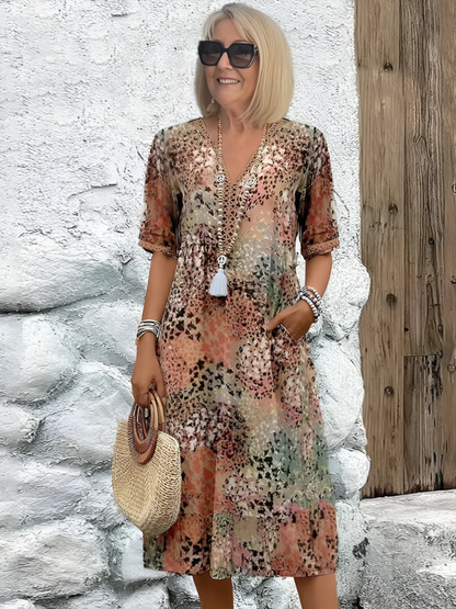 Isabella – Vestido Vibrante de Largo Medio