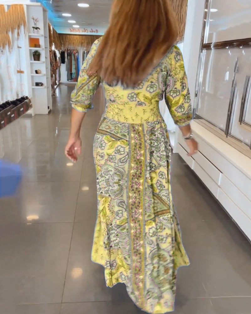 ELENA – VESTIDO MÁXIMO DE FLORES JUGUETONAS