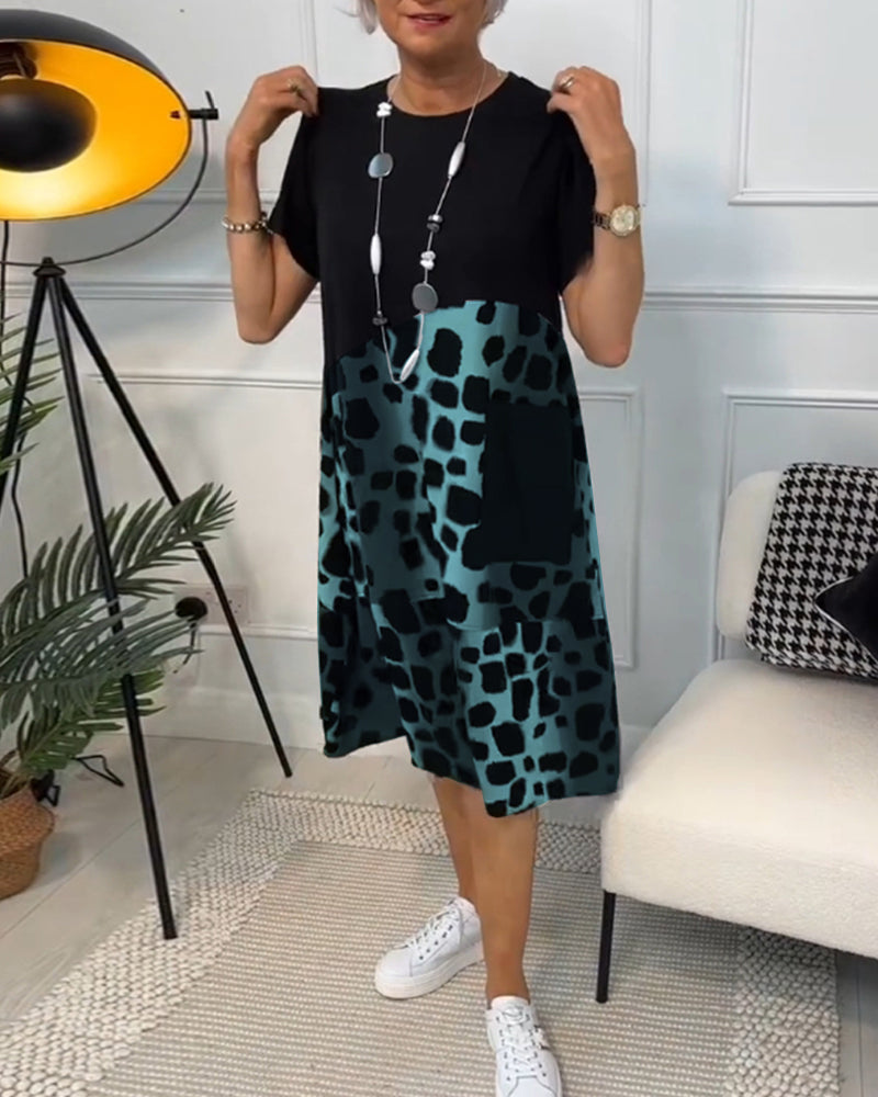 Olivia | Vestido Casual Impreso con Bolsillos