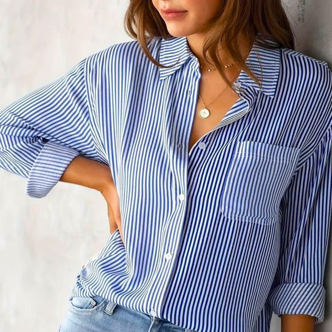 Blusa a Rayas Casual para Mujeres