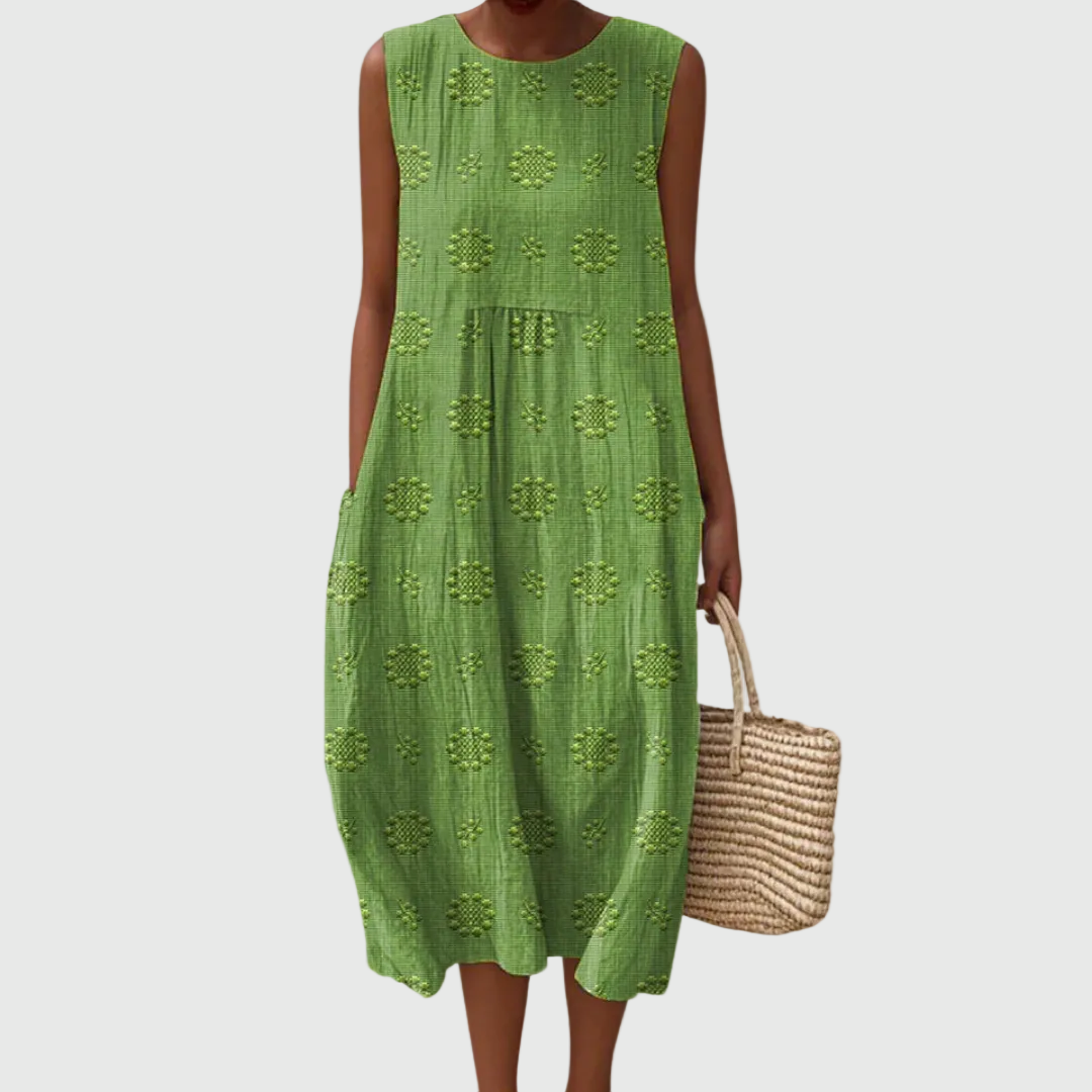 Teresa | Vestido Midi Sin Mangas Elegante